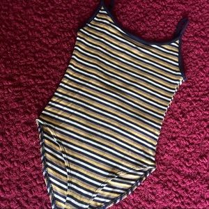 Retro Striped Bodysuit